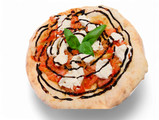 Pizza artisanale garnie de burrata, tomates fraiches et jambon de parme -cuite au feu de bois -Pizzeria Amarena à Seraing